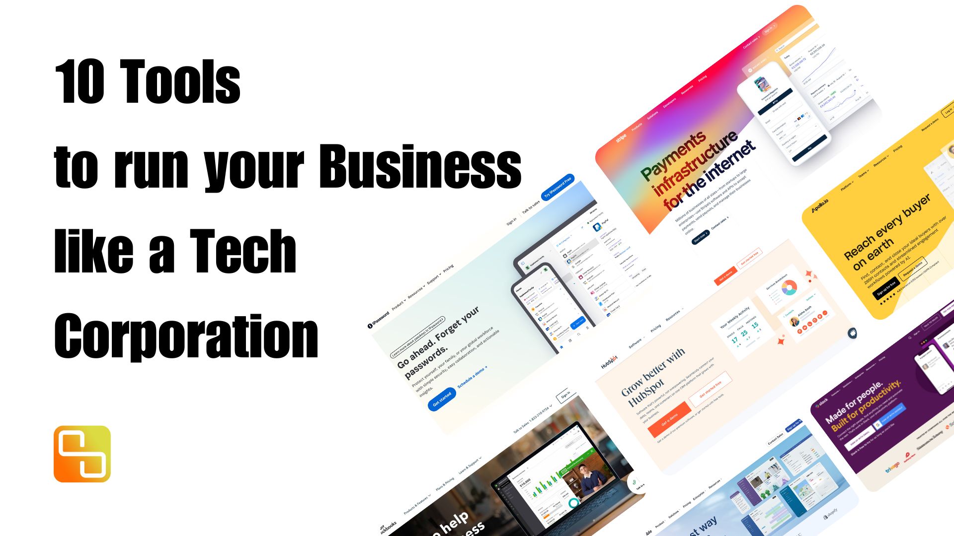10 tools to run your Small Business like a Tech Corporation